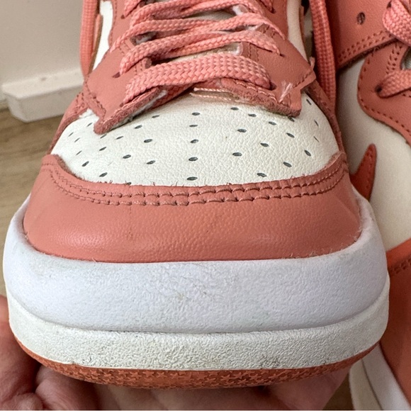Nike Dunk High Up Women's 8 High-Top Sneakers in Pink Crimson & Sail Streetwear - Picture 13 of 16